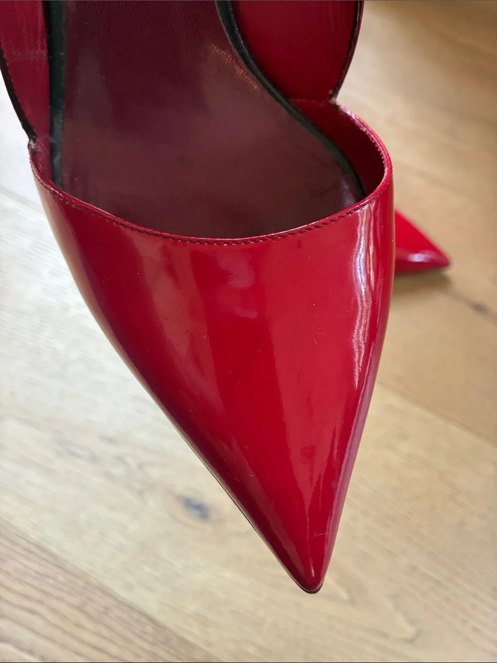 Valentino Red Patent Pointed Toe Pumps 37 EU / 7 US